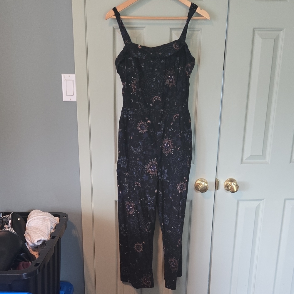 💙 Women's Black Patterned Jumpsuit